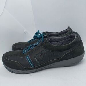 Dansko Helen Sneakers Womens Size 41 10.5-11 Dark Olive Green Suede Casual Shoes